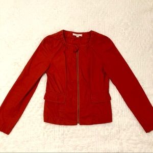 Red LOFT Zip-Up Jacket
